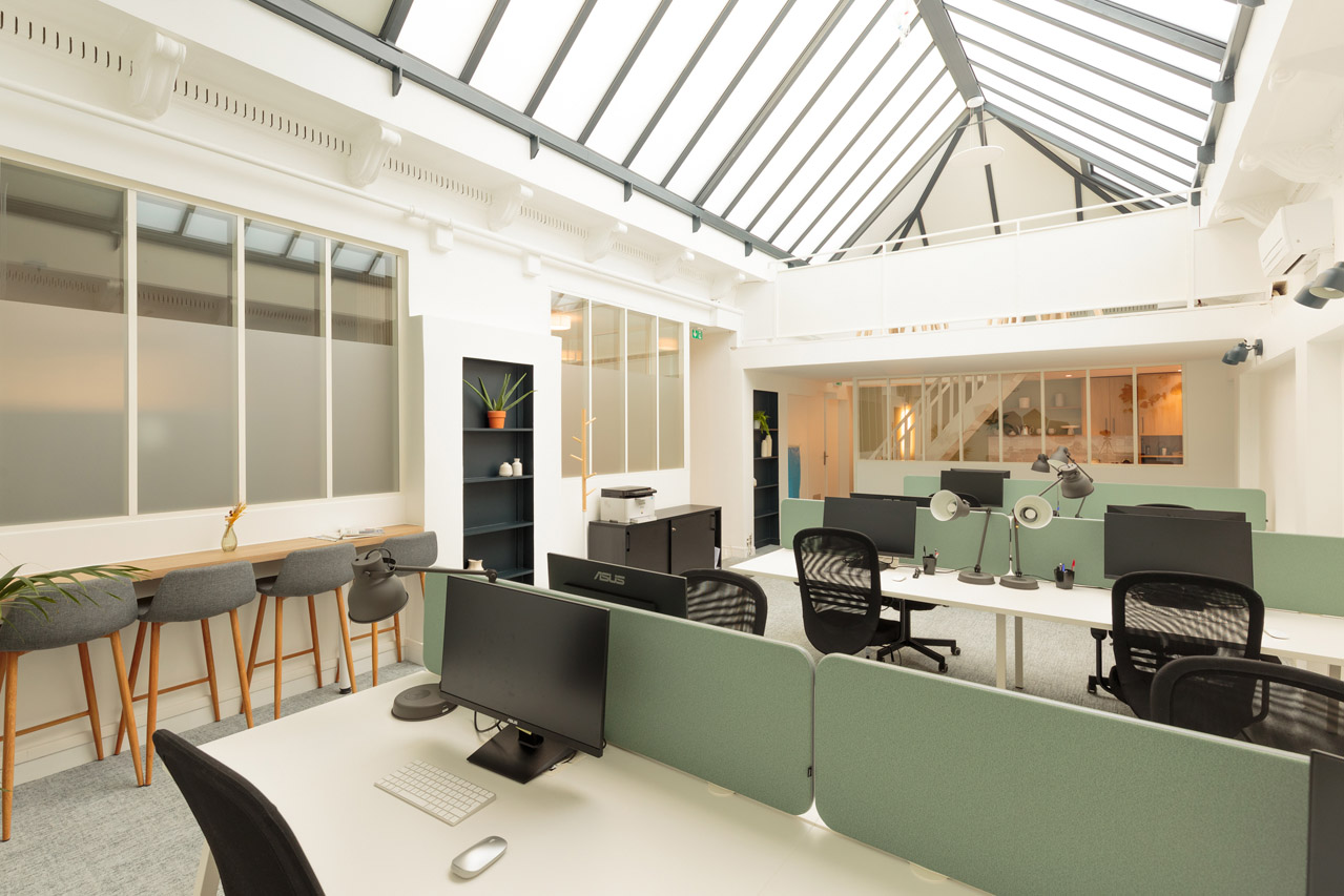 open space amenagement bureau vert